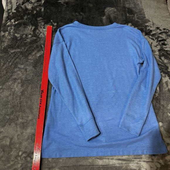 Large Lauren Ralph‎ Lauren RLL Monogram Blue Long Sleeve T-Shirt Medium - Picture 7 of 8